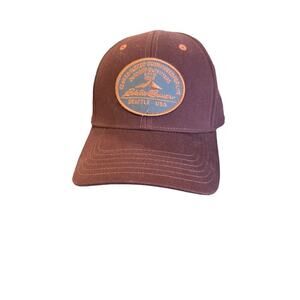 Eddie Bauer Men's Burgandy Logo Patch Snap Back Hat One Size